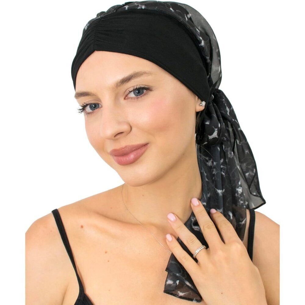 Women Head Wrap Chiffon Headscarf Chemo Hair Loss Cover for Sensitive Scalps